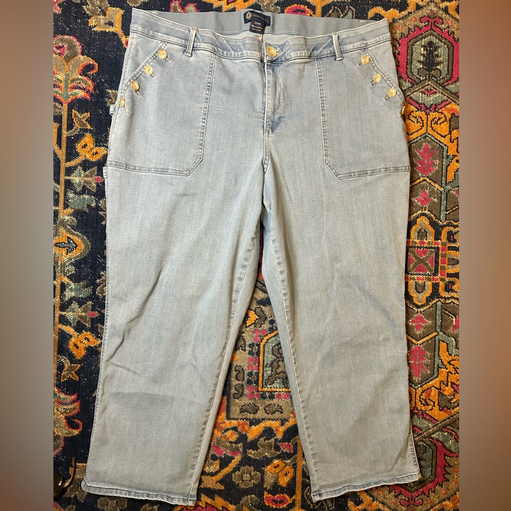 Democracy “Ab”solution Cargo Jeans with Button Detail on Pockets